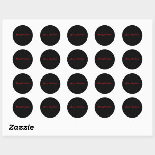 Sticker Rond SIMPLE Joyeux Noël MINIMAL Carte Classique Rond