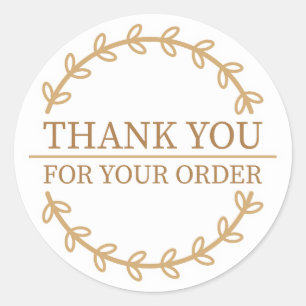 Sticker Rond Simple minimalisme du Merci
