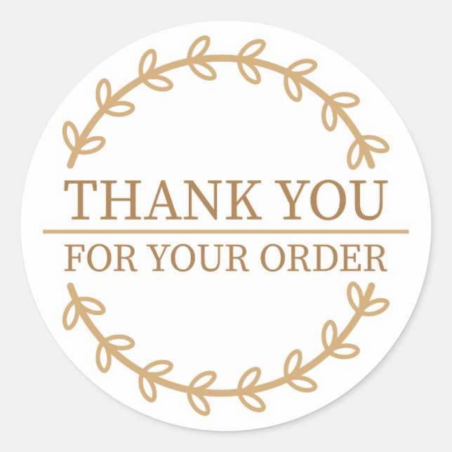 Sticker Rond Simple minimalisme du Merci (Devant)