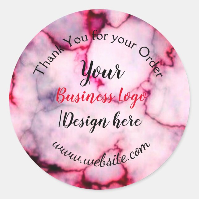 Sticker Rond simple minimum ajouter votre logo/design ici marbr (Devant)