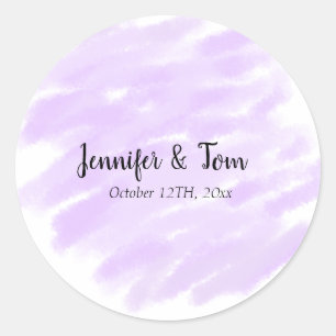 Sticker Rond simple minimum ajouter votre nom unité de mariage 