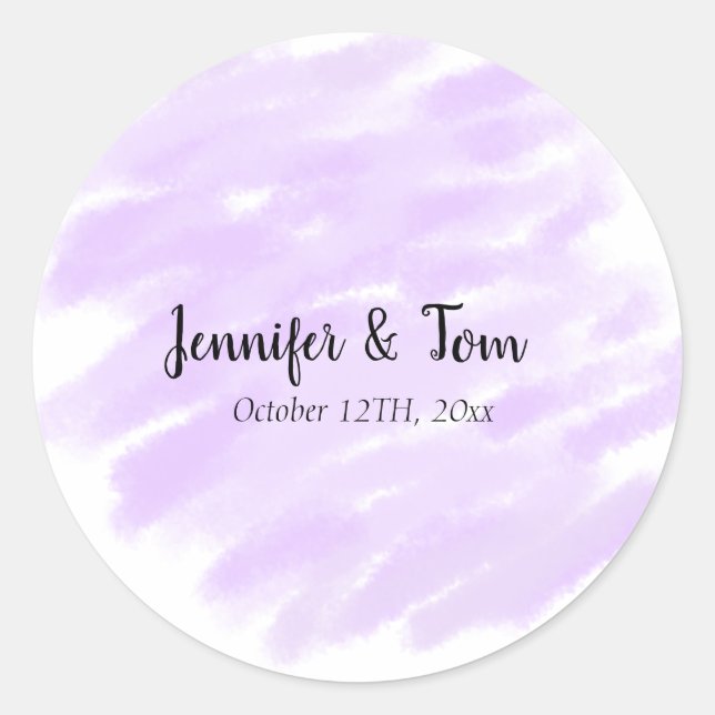 Sticker Rond simple minimum ajouter votre nom unité de mariage  (Devant)