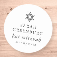 Simple moderne Elégante étoile de David Bat mitzva