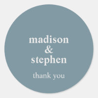 Simple Moderne Mariage Bleu Poussiéreux Typographi