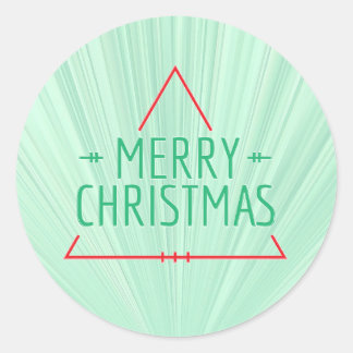 Sticker Rond Simple Noël