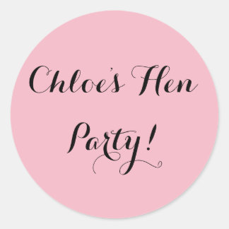 Sticker Rond Simple personnalisation Hen Do