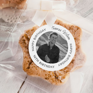 Sticker Rond Simple photo du 50e anniversaire
