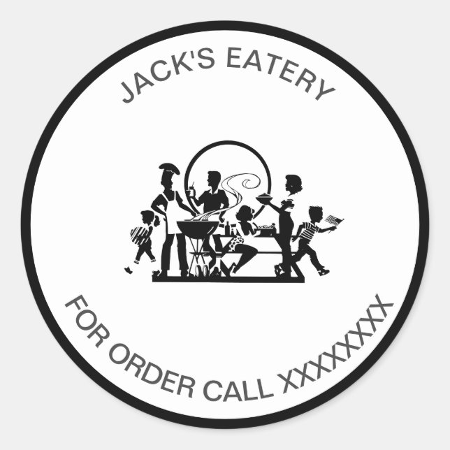 Sticker Rond simple restauration (Devant)
