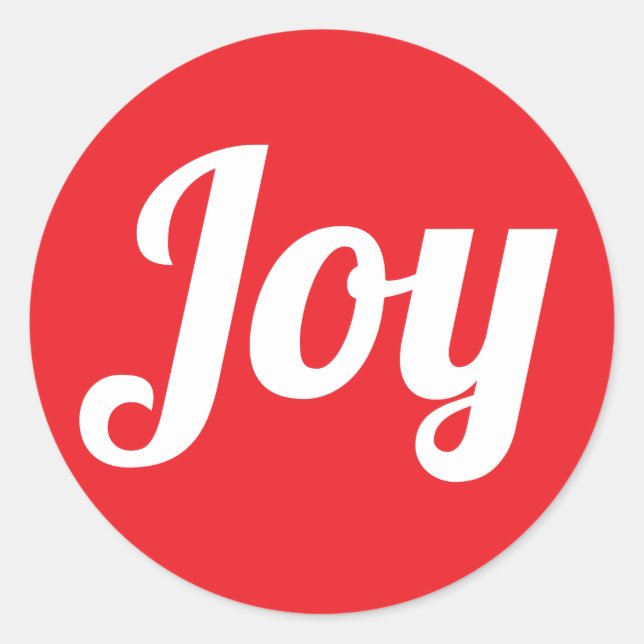Sticker Rond Simple Style Moderne Minimal Joie Joyeux Noël (Devant)