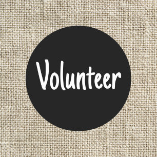 Sticker Rond Simple volontaire noir et blanc