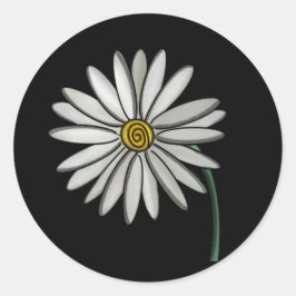 Sticker Rond Simplement des marguerites
