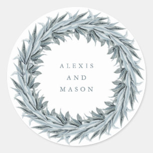 Sticker Rond Simplicité de l'eucalyptus   MARIAGE