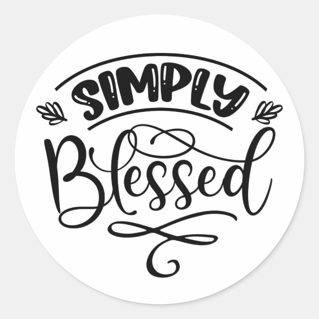 Sticker Rond SIMPLY Blessed (Devant)
