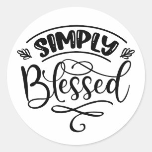 STICKER ROND SIMPLY BLESSED