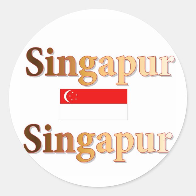 Sticker Rond Singapour (Devant)