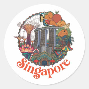 STICKER ROND SINGAPOUR