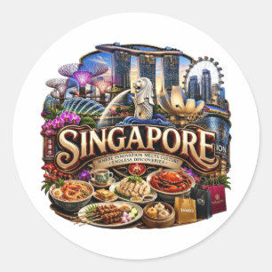 STICKER ROND SINGAPOUR