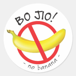 Sticker Rond Singapour Singlish - Bo Jio - Pas d'Invitation, Pa