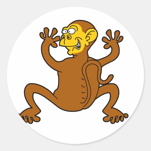 Sticker Rond singe de mon dos (Devant)