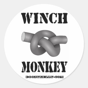 Sticker Rond Singe de treuil, Sticker, Slickline, Huile, Gaz, C