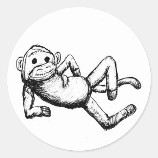 Sticker Rond singe-fusée1 005