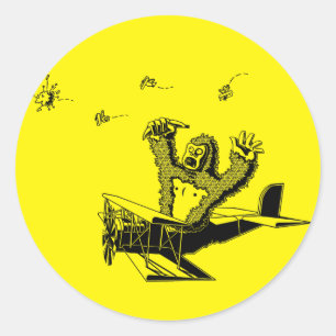 Sticker Rond Singes Sur Les Avions