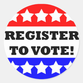 Sticker Rond S'inscrire pour voter