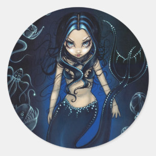 Sticker Rond "Sirène" de l'autocollant profond
