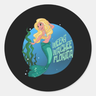 Sticker Rond Sirènes De Weeki Wachee Floride