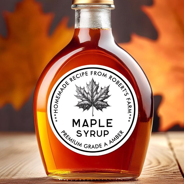 Sticker Rond Sirop d'érable  (Créateur téléchargé)