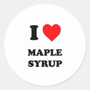 Sticker Rond Sirop d'érable du coeur