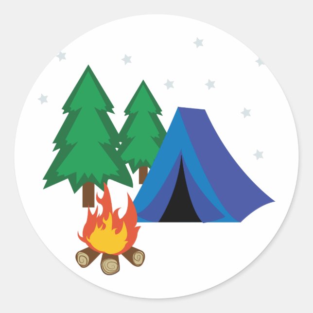 Sticker Rond Site du camp (Devant)
