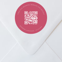 Site mariage QR code détails rsvp magenta