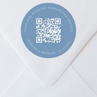 Site web mariage QR détails informations rsvp bleu