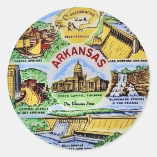 Sticker Rond Sites remarquables de l'Arkansas