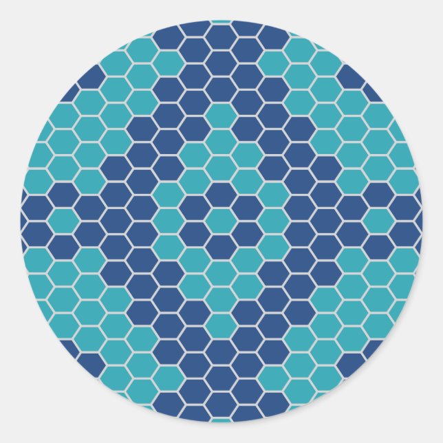 Sticker Rond Six coins motif 2 (Devant)