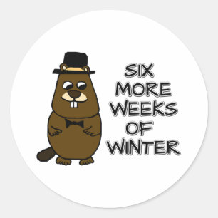 Sticker Rond Six semaines supplémentaires d'hiver