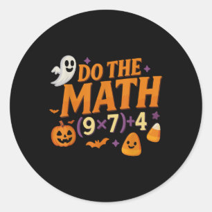Sticker Rond Six Seven 67 Mème Faites Le Calcul Halloween Alpha
