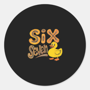 Sticker Rond Six Seven Croisière Canard Mème Quelle Qu'elle Rép