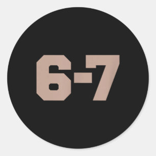 Sticker Rond Six Seven Trending 67 Logo _1
