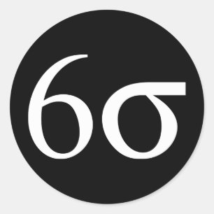 Sticker Rond Six sigmas (maigre six sigmas)