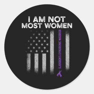 Sticker Rond Sjogren's Syndrome Survivor La plupart des femmes 