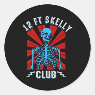 Sticker Rond Skelly Club de 12pieds Halloween Squelette de 12 p