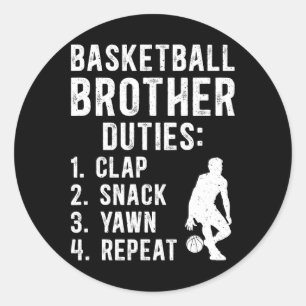 Sticker Rond Sketll Brother Fonctionne Frère D'Un Joueur De Ske