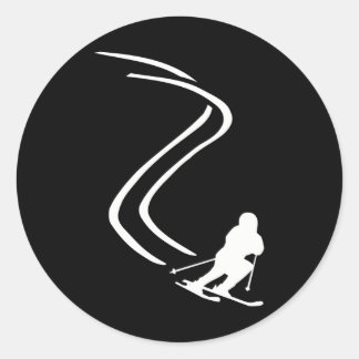 Sticker Rond Ski alpin