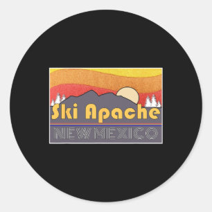 Sticker Rond Ski Apache Nouveau-Mexique