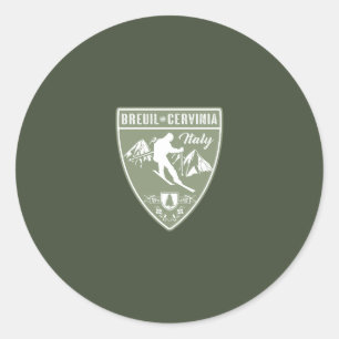 Sticker Rond Ski Breuil-Cervinia Italie
