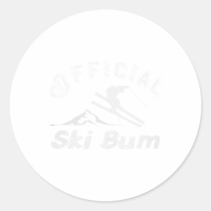 Sticker Rond Ski Bum T Shirt - Ski Bum Officiel
