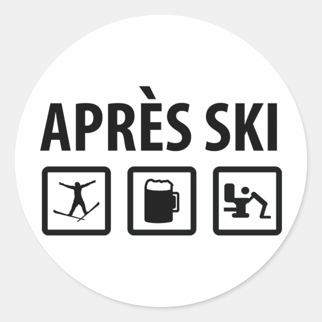 Sticker Rond ski d'apres (Devant)