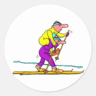 Sticker Rond Ski de pays croisé